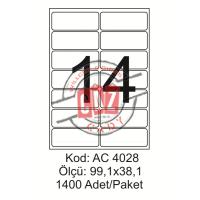 A4 Lazer Kod:AC 4028