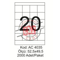 A4 Lazer Kod:AC 4035