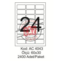 A4 Lazer Kod:AC 4043