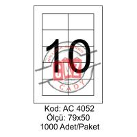 A4 Lazer Kod:AC 4052