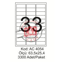 A4 Lazer Kod:AC 4054