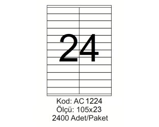 A4 Lazer Kod:AC 1224
