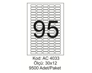 A4 Lazer Kod:AC 4033