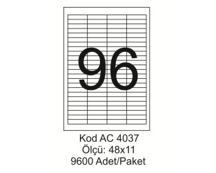 A4 Lazer Kod:AC 4037