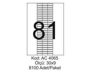 A4 Lazer Kod:AC 4065
