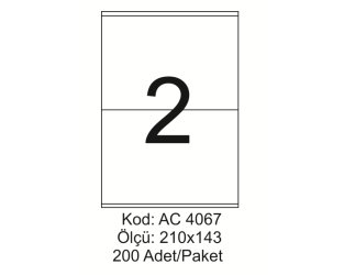 A4 Lazer Kod:AC 4067