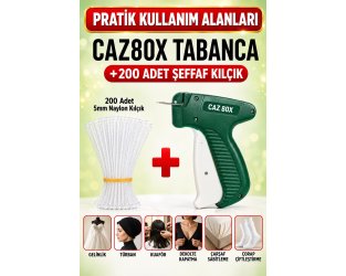 CADY Türban Gelinlik Tabancası 80x Ve 200 Adet 2 Soket 5mm Naylon