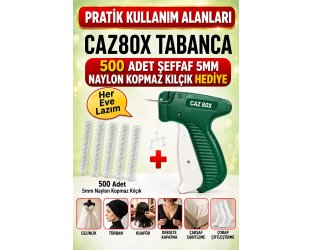 CADY Türban Gelinlik Tabancası 80x Ve 500 Adet (5 Soket) 5mm Naylon