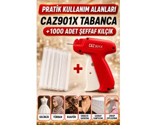 CAZ Türban Gelinlik Tabancası 901X Ve 100 Adet (10 Soket) 5mm Naylon Kılçık