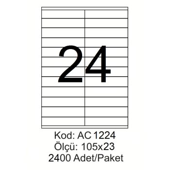 A4 Lazer Kod:AC 1224