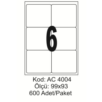 A4 Lazer Kod:AC 4004