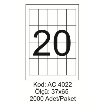 A4 Lazer Kod:AC 4022