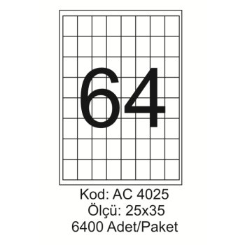 A4 Lazer Kod:AC 4025