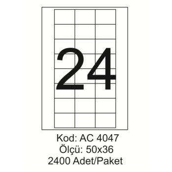 A4 Lazer Kod:AC 4047