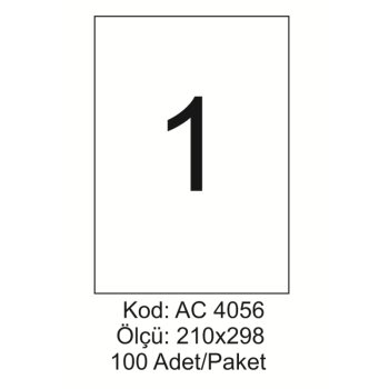 A4 Lazer Kod:AC 4056