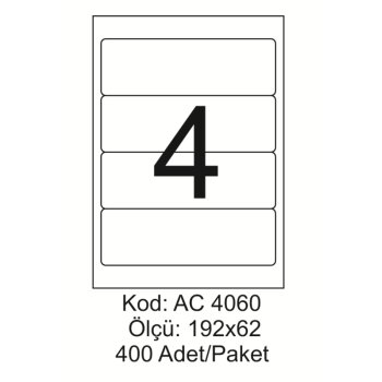 A4 Lazer Kod:AC 4060