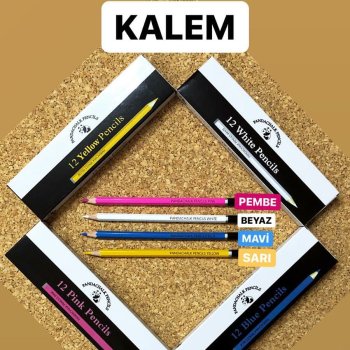 Kurşun Kalem-Beyaz-Sarı-Mavi-Pembe